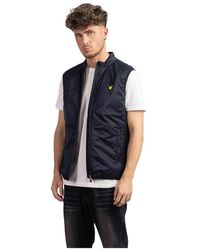 Lyle & Scott - Jassen ,Blauw ,Polyester Golf Bodywarmer - Lyst