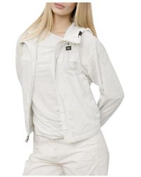 Blauer - Jassen ,Wit ,Nylon Parka - Lyst