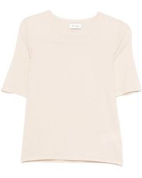 Soft Goat - Rondgebreide Top Met Korte Mouwen - Lyst