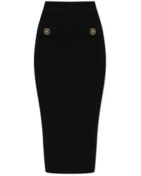 Balmain - Gonna a tubino con tasche - Lyst