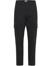 Part Two - Broeken ,Blauw ,Katoen Cargo-Geïnspireerde Graphite Broek - Lyst