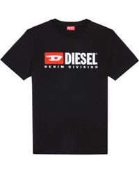 DIESEL - T-shirt, klassischer stil - Lyst