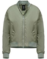 Bomboogie - Glanzende Nylon Bomber Jack Met Kraag - Lyst