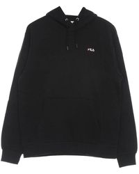 Fila - Hoodies & Sweatvesten ,Zwart ,Katoen Zwarte Hoodie Met Trekkoord Capuchon - Lyst