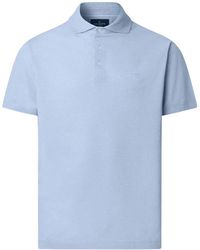 Hackett - Tops ,Blauw ,Katoen Oxford Piqué Polo - Lyst