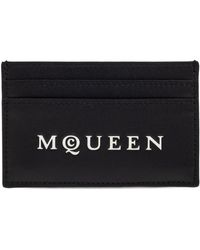 McQueen - Accessoires ,Zwart ,Leer Kaarthouder - Lyst