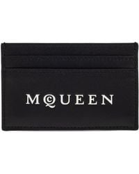 McQueen - Schwarze Graue Leder Clutch Stilvolles Design - Lyst