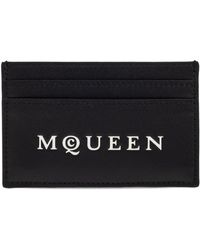 McQueen - Accessoires ,Zwart ,Leer Kaarthouder - Lyst