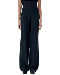 Rick Owens - Broeken ,Zwart ,Wol Panel Wol Bootcut Jeans - Lyst