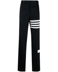Thom Browne - Broeken ,Blauw ,Katoen Cotton Twill 4-Bar Unconstructed Chino Broek - Lyst
