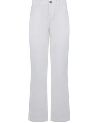 Alberta Ferretti - Jeans ,Wit ,Katoen Witte Uitlopende Elegante En Casual Broek - Lyst