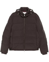 Brunello Cucinelli - Jassen ,Bruin ,Nylon Stretch Bonded Nylon Down Jacket - Lyst