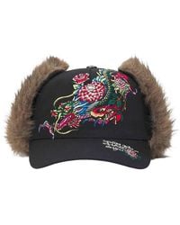 Ed Hardy - Crawling Dragon Trapper 5 Panel Trucker Cap - Lyst