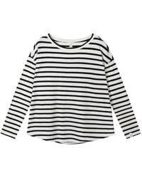 10Days - Gestreiftes Langarm-T-Shirt Lockerer Schnitt - Lyst