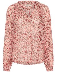 Part Two - Overhemden ,Rood ,Mini Bloemen Blouse - Lyst