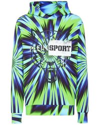 Philipp Plein - Fitness ,Veelkleurig ,Katoen Tie-Dye Hoodie Sweatshirt Tiger - Lyst