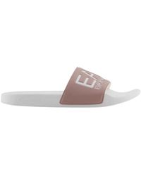 EA7 - Schoenen ,Roze ,Witte Flip Flops & Slippers - Lyst