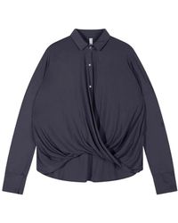 10Days - Overhemden ,Blauw ,Katoen Cross-Front Blouse - Lyst