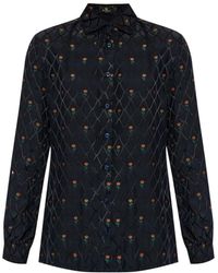 Etro - Shirt Met Bloemenprint - Lyst