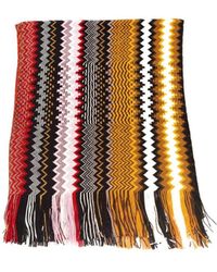 Missoni - Accessoires ,Veelkleurig ,Wol Kleurrijke Geometrische Fantasie Wollen Sjaal - Lyst