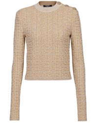 Balmain - Truien & Vesten ,Polyester Pb Labyrinth Gebreide Top - Lyst