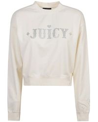 Juicy Couture - Sudadera blanca con logo diamond - Lyst