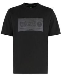 BOSS - Baumwoll Crew-Neck T-Shirt Mit Logo - Lyst
