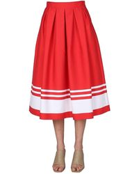 Mujer Ropa de Faldas de Faldas por la rodilla Midi skirts de Moschino de color Neutro 