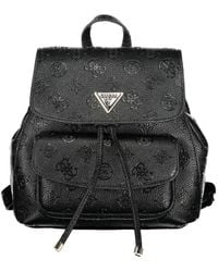 Guess - Zaino in polietilene nero con cinghie regolabili - Lyst