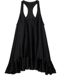 Anine Bing - Abito lilith nero in misto seta - Lyst