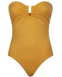 Eres - Badmode ,Geel ,Spandex Cassiopée Bustier Badpak - Lyst