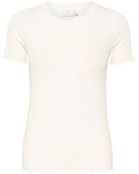 Kaffe - Tops ,Wit ,Krijt T-Shirt Kadrew Top Korte Mouw - Lyst
