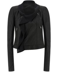 Rick Owens - Scarf Biker Jacket - Lyst