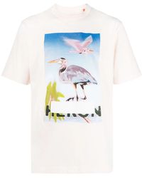 Heron Preston - Tops ,Wit ,Katoen Gecensureerd Bedrukt T-Shirt - Lyst