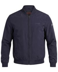 Guess - Jassen ,Blauw ,Polyester Stretch Packable Bomber Jacket - Lyst