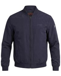 Guess - Jassen ,Blauw ,Polyester Stretch Packable Bomber Jacket - Lyst