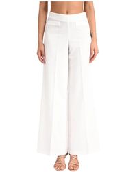 SIMONA CORSELLINI - Wide Trousers - Lyst