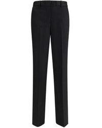 Lardini - Elegante Rechte Getailleerde Wollen Broek - Lyst