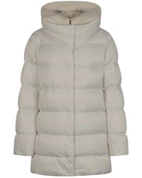 Herno - Jassen ,Wit ,Satijn A-Shape Jas - Lyst