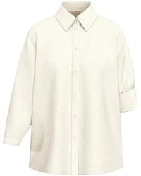 Marella - Overhemden ,Wit ,Linnen Girello Shirt - Lyst