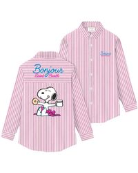 MC2 Saint Barth - Overhemden ,Roze ,Katoen Brigitte Shirt - Lyst
