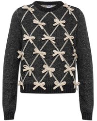 Moschino - Pullover Mit Schleifen - Lyst