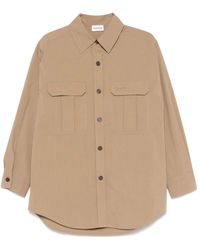 P.A.R.O.S.H. - P.A.R.O..H. ,Overhemden ,Groen ,Katoen Nylon En Katoenmix Overhemd - Lyst