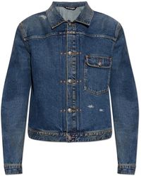 Palm Angels - Denimjacke mit vintage-effekt - Lyst