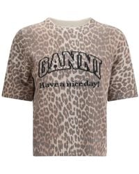 Ganni - Round-Neck Knitwear - Lyst