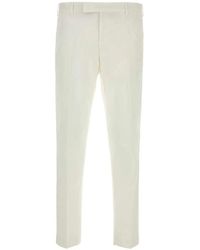 PT Torino - Witte Stretch Katoenen Slim Fit Broek - Lyst