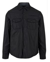 Aspesi - Overhemden ,Blauw ,Katoen Double Shirt - Lyst