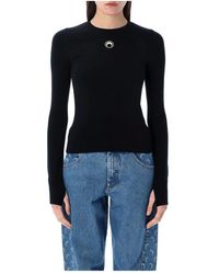 Marine Serre - Round-Neck Knitwear - Lyst