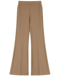 Imperial - Broeken ,Bruin ,Polyester Flared Broek - Lyst