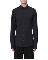 Michael Kors - Overhemden ,Zwart ,Polyester Slim Performance Stretch Overhemd - Lyst